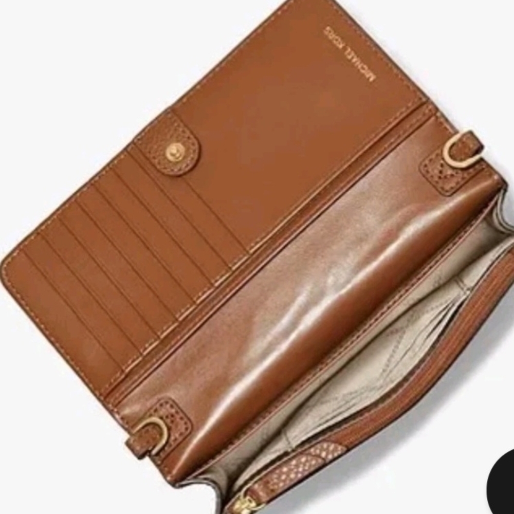 Michael Kors Tan and Brown Studded Crossbody - Picture 3 of 4